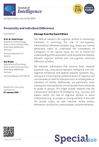 Special Issue "Personality and Individual Differences"